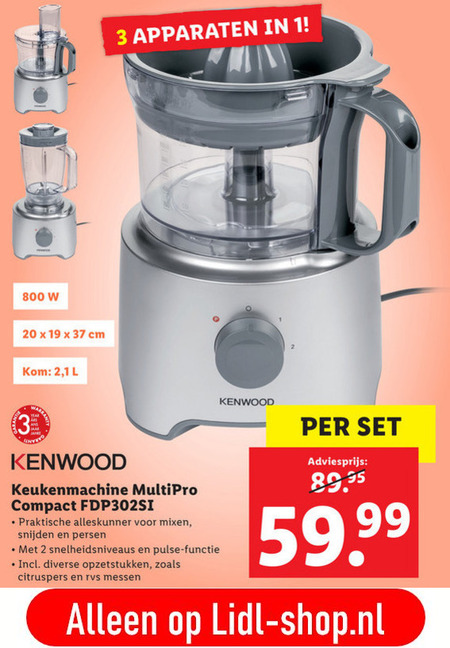 attent koppeling Oefening Kenwood citruspers, foodprocessor folder aanbieding bij Lidl - details