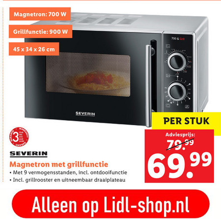 Severin   magnetron folder aanbieding bij  Lidl - details