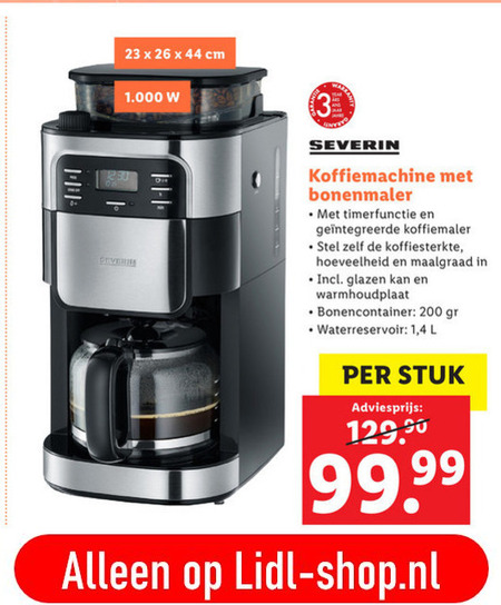 Severin   koffiezetapparaat folder aanbieding bij  Lidl - details