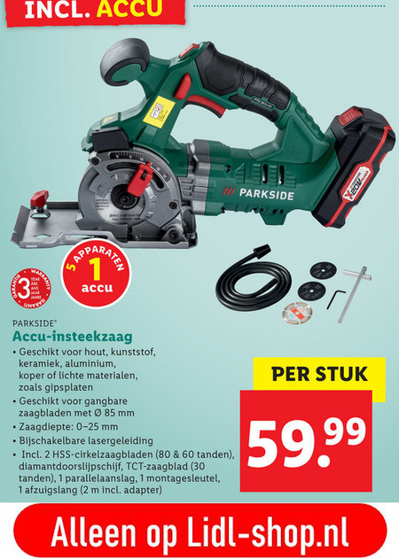 Parkside   handcirkelzaag folder aanbieding bij  Lidl - details