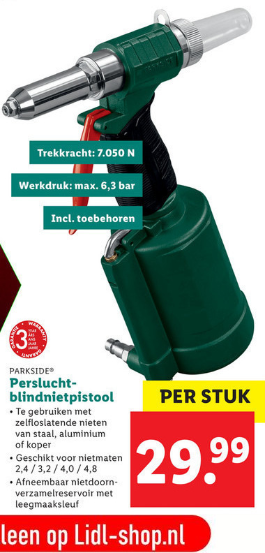 Parkside   perslucht apparatuur folder aanbieding bij  Lidl - details