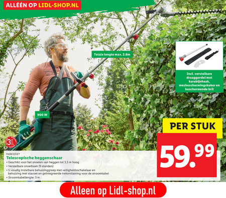 Parkside   heggenschaar folder aanbieding bij  Lidl - details