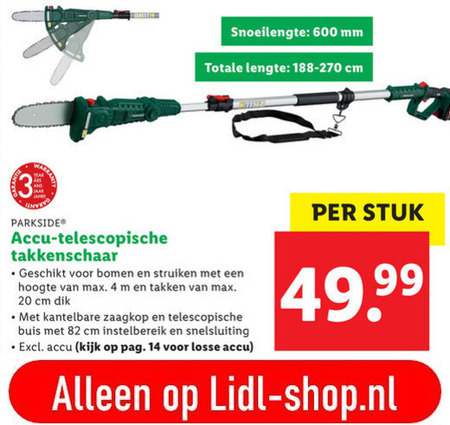 Parkside   takkenschaar folder aanbieding bij  Lidl - details