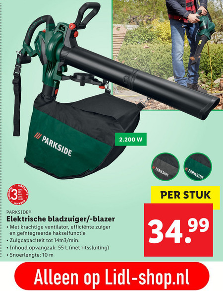 Parkside   bladblazer folder aanbieding bij  Lidl - details