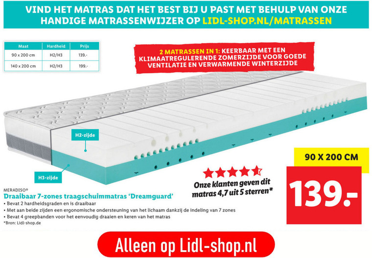 Meradiso   matras folder aanbieding bij  Lidl - details