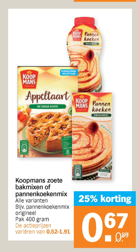 Koopmans   cakemix, bakmix folder aanbieding bij  Albert Heijn - details