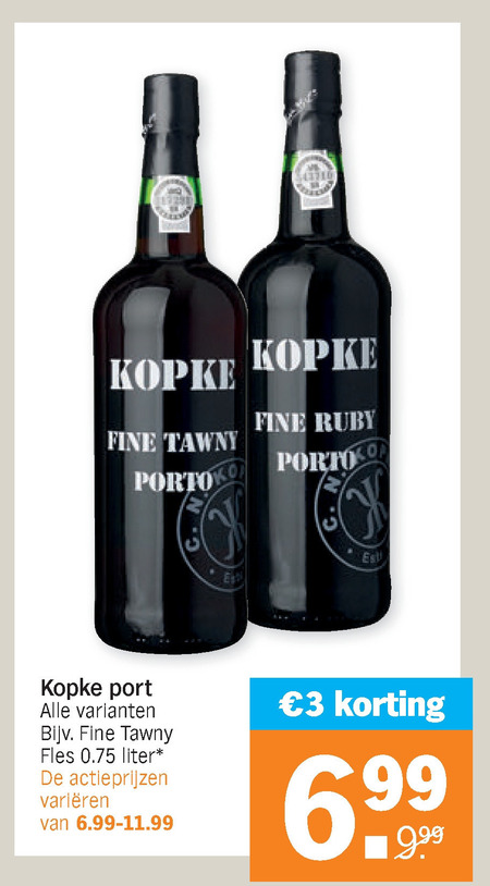 Kopke   port folder aanbieding bij  Albert Heijn - details