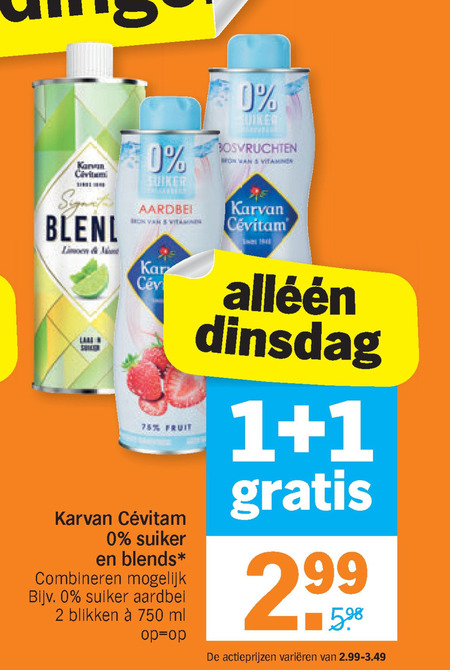 Karvan Cevitam   limonadesiroop folder aanbieding bij  Albert Heijn - details