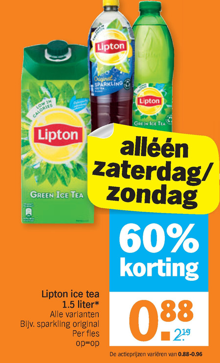 Lipton   ice tea folder aanbieding bij  Albert Heijn - details