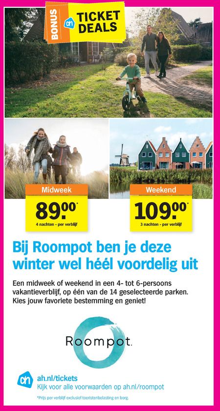 Roompot   vakantie folder aanbieding bij  Albert Heijn - details