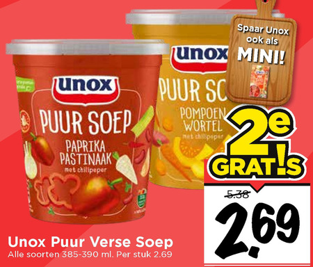 Unox   soep folder aanbieding bij  Vomar - details