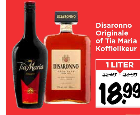 Tia Maria   amaretto, likeur folder aanbieding bij  Vomar - details