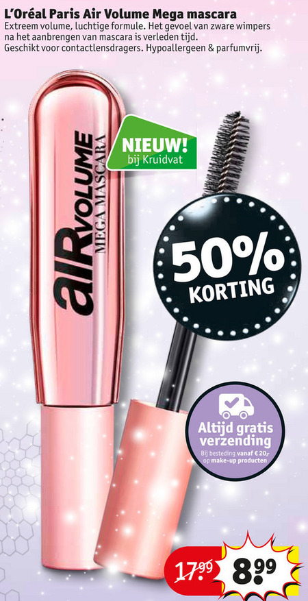 L Oreal   mascara folder aanbieding bij  Kruidvat - details