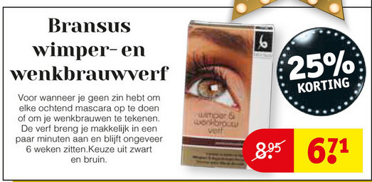 Bransus   wimperverf, wenkbrauwpoeder folder aanbieding bij  Kruidvat - details