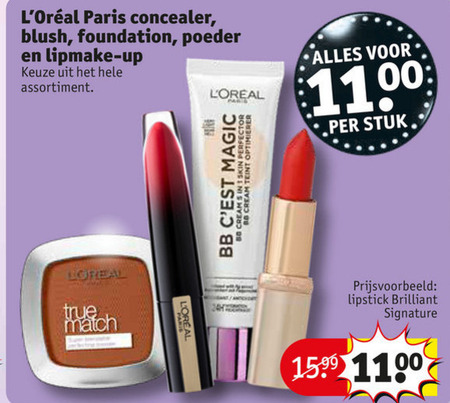 L Oreal   foundation, blusher folder aanbieding bij  Kruidvat - details