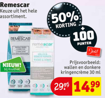 Remescar   gezichtsverzorging folder aanbieding bij  Kruidvat - details