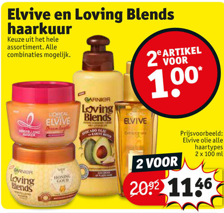 Elvive   haarolie, haarmasker folder aanbieding bij  Kruidvat - details