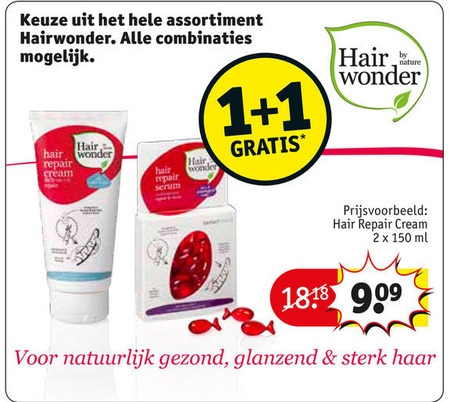 Hairwonder   haarverzorging, shampoo folder aanbieding bij  Kruidvat - details