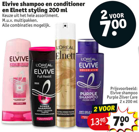 Elvive   shampoo, conditioner folder aanbieding bij  Kruidvat - details