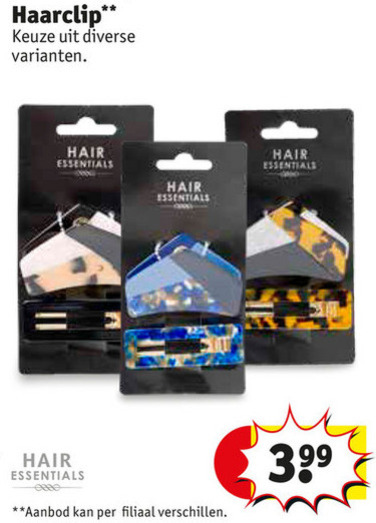 Hair Essentials   haarspeldje folder aanbieding bij  Kruidvat - details