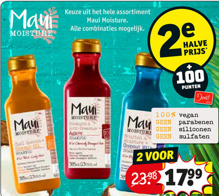 Maui   shampoo, conditioner folder aanbieding bij  Kruidvat - details