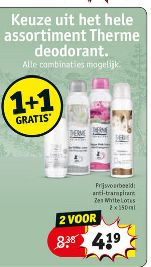 Therme   deodorant folder aanbieding bij  Kruidvat - details