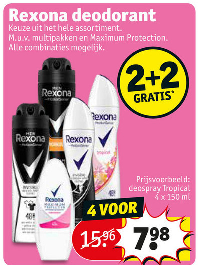 Rexona   deodorant folder aanbieding bij  Kruidvat - details