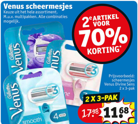 Gillette Venus   dames scheermesje folder aanbieding bij  Kruidvat - details