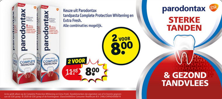 Paradontax   tandpasta folder aanbieding bij  Kruidvat - details