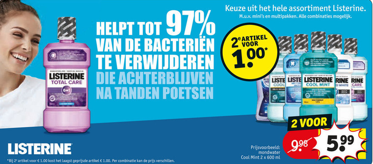 Listerine   mondwater folder aanbieding bij  Kruidvat - details