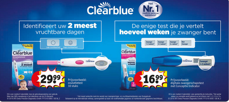 Clearblue   zwangerschapstest folder aanbieding bij  Kruidvat - details