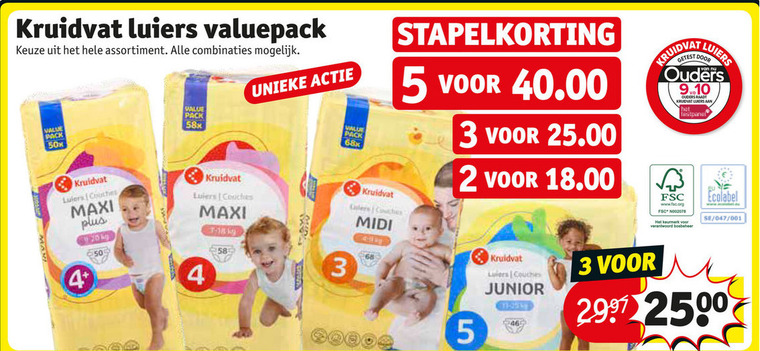 Kruidvat Huismerk   luiers folder aanbieding bij  Kruidvat - details