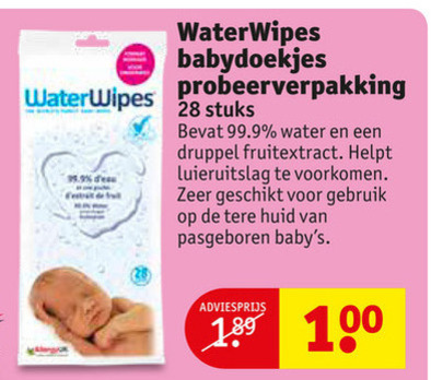 Waterwipes   billendoekjes folder aanbieding bij  Kruidvat - details