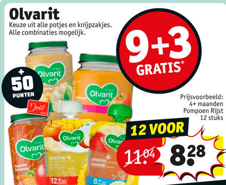 Olvarit   babyvoeding folder aanbieding bij  Kruidvat - details