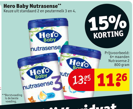 Hero   opvolgmelk, groeimelk folder aanbieding bij  Kruidvat - details