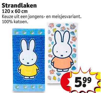 Nijntje   strandlaken folder aanbieding bij  Kruidvat - details