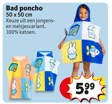 Vrouw raket abortus Nijntje badponcho folder aanbieding bij Kruidvat - details