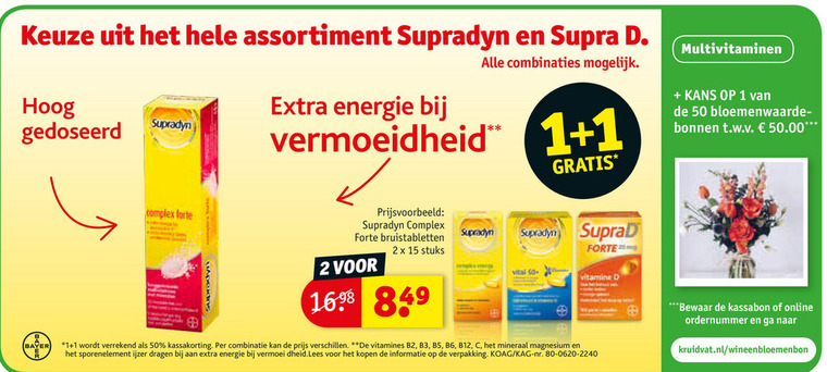 Supradyn   multivitaminen folder aanbieding bij  Kruidvat - details