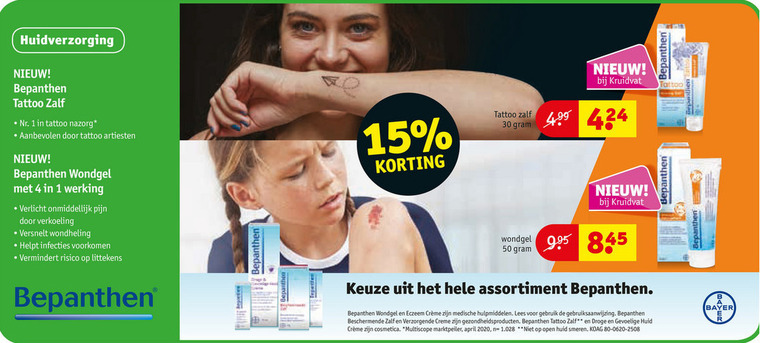 Bepanthen   huidverzorging, huidirritatie folder aanbieding bij  Kruidvat - details