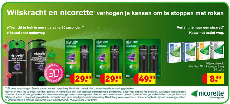 Besmettelijke ziekte Omgeving persoonlijkheid Nicorette stoppen met roken folder aanbieding bij Kruidvat - details