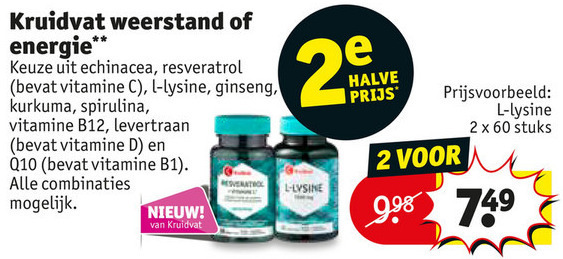 Kruidvat Huismerk   voedingssupplement folder aanbieding bij  Kruidvat - details