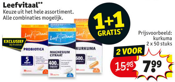 Leef Vitaal   voedingssupplement folder aanbieding bij  Kruidvat - details