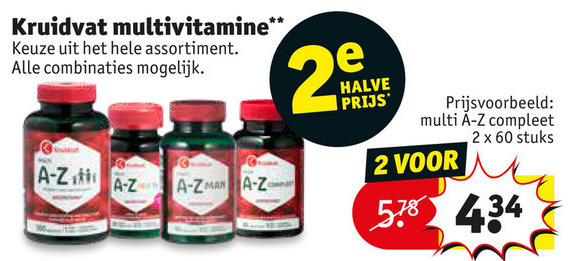 Kruidvat Huismerk   multivitaminen folder aanbieding bij  Kruidvat - details