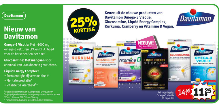 Davitamon   visolie, voedingssupplement folder aanbieding bij  Kruidvat - details