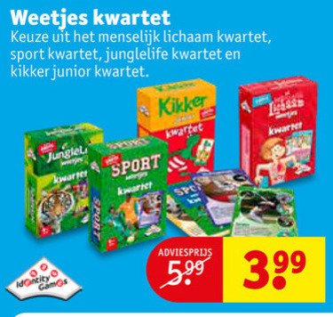 Identity Games   kwartetspel folder aanbieding bij  Kruidvat - details