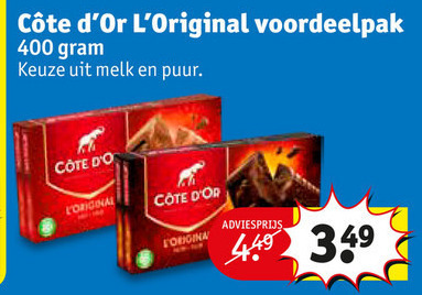 Cote D Or   chocolade folder aanbieding bij  Kruidvat - details