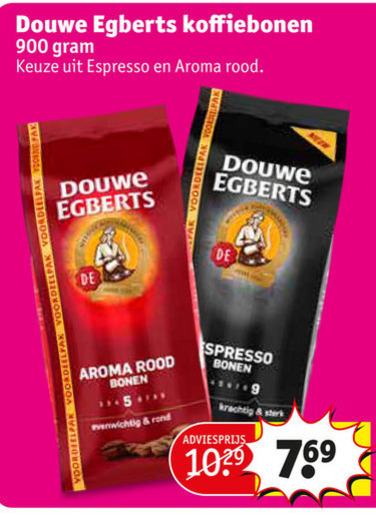 Douwe Egberts   koffiebonen folder aanbieding bij  Kruidvat - details