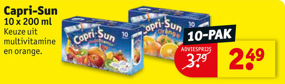 Capri-Sun   fruitdrank folder aanbieding bij  Kruidvat - details