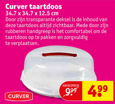 Curver   taartdoos folder aanbieding bij  Kruidvat - details