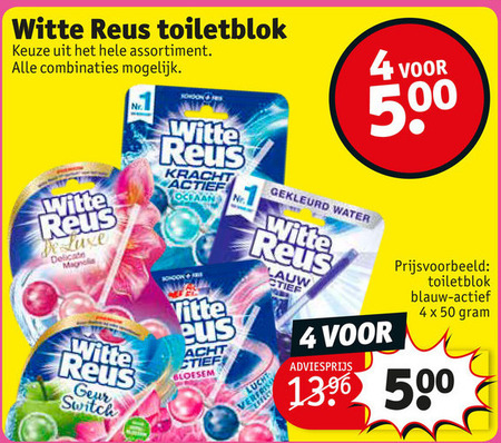 Witte Reus   toiletblok folder aanbieding bij  Kruidvat - details